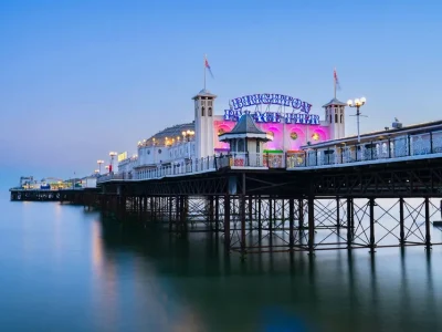 Brighton is a British resort with a uniquely colored sea