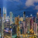 Kuala Lumpur skyline from Heli lounge bar, Malaysia
