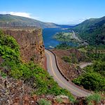 Columbia_River_Highway_(Wasco_County,_Oregon_scenic_images)_(wascDA0056) The Columbia River Gorge Scenic Highway – a route of waterfalls and panoramas
