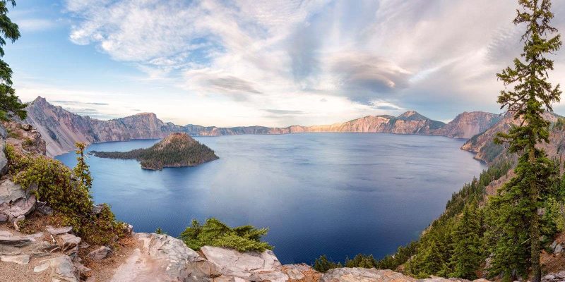 Crater Lake in Oregon is the deepest lake in the United States.