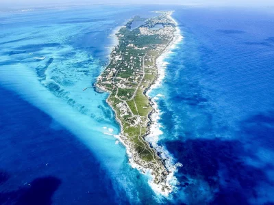 Isla Mujeres is a tropical island off the coast of Mexico